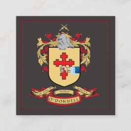 Familienwappen-Geschäfts-Karten Quadratische Visitenkarte