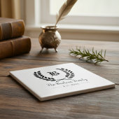 Familienwappen-Monogramm-Keramik Fliese