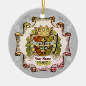 Familienwappen-Nachname-Sonderanfertigung Keramik Ornament (Vorne)