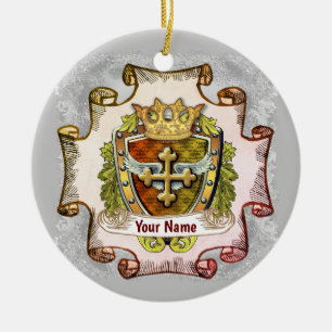 Familienwappen-Nachname-Sonderanfertigung Keramik Ornament
