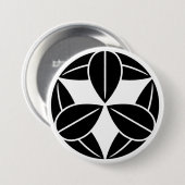 [Familienwappen] Neun Bambusblätter Button (Vorne & Hinten)