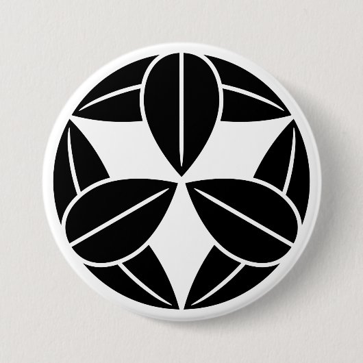 [Familienwappen] Neun Bambusblätter Button (Vorderseite)