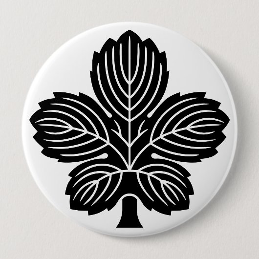 [Familienwappen] Oni Kaji Blatt Button (Vorderseite)