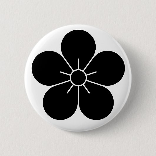 [Familienwappen] Pflaumenblüte Button (Vorderseite)