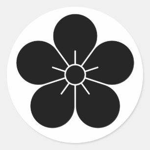 [Familienwappen] Pflaumenblüte Runder Aufkleber