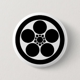 [Familienwappen] Pflaumenblüte (Umebachi) im Kreis Button