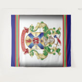 Familienwappen-Ritter-Schild-Drachenschwert Wandteppich (Vorderseite (Horizontal))