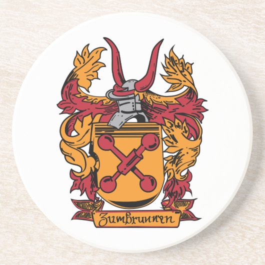 Familienwappen-Sandstein-Untersetzer Getränkeuntersetzer (Vorne)