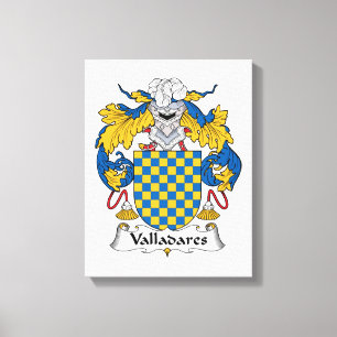 Familienwappen Valladares Leinwanddruck