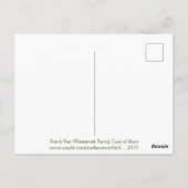 Familienwappen Van Westervelt Postkarte (Rückseite)