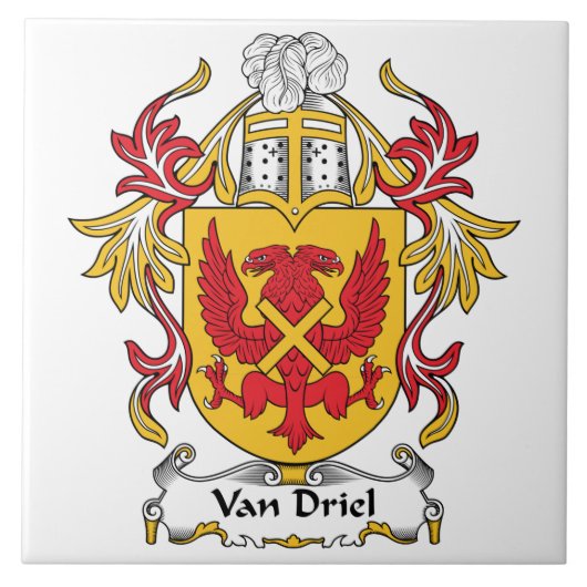 Familienwappen Vans Driel Fliese (Vorderseite)