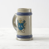 Familienwappen Vans Dyk Bierglas (Vorderseite Links)
