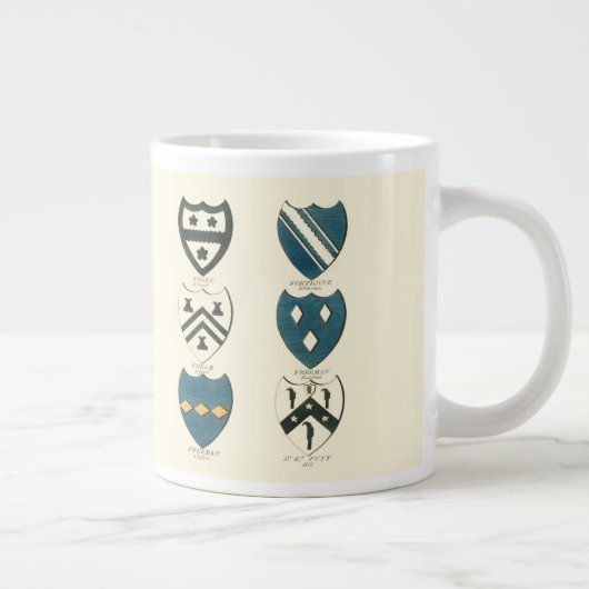 Familienwappen verschiedener englischer Häuser Jumbo-Tasse (Rechts)