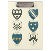 Familienwappen verschiedener englischer Häuser Klemmbrett (Vorderseite)