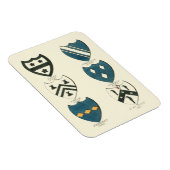 Familienwappen verschiedener englischer Häuser Magnet (Rechte Seite)