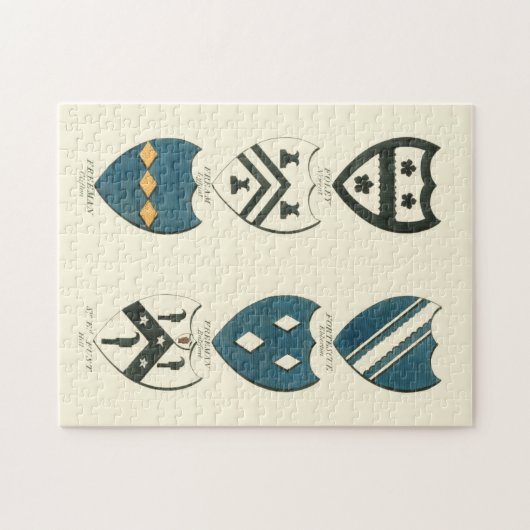 Familienwappen verschiedener englischer Häuser Puzzle (Horizontal)