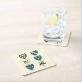 Familienwappen verschiedener englischer Häuser Rechteckiger Pappuntersetzer (Vor Ort)