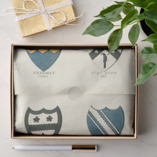 Familienwappen verschiedener englischer Häuser Seidenpapier (Geschenk)