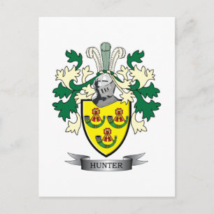 Familienwappen-Wappen der Jägerin Postkarte