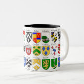 Familienwappen-Wappen Heraldry Shields Zweifarbige Tasse (VorderseiteRechts)