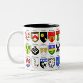 Familienwappen-Wappen Heraldry Shields Zweifarbige Tasse (Links)