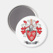 Familienwappen-Wappen Magnet (Vorderseite/Rückseite)