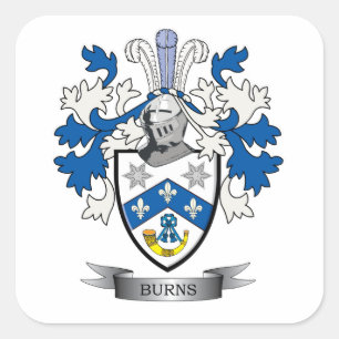 Familienwappen-Wappen Quadratischer Aufkleber