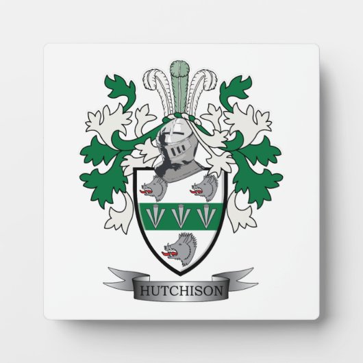 Familienwappen-Wappen von Hutchison Fotoplatte (Vorderseite)