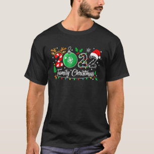 Familienweihnachten 2022 Ball Licht Garten Rentier T-Shirt