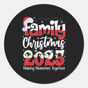 Familienweihnachten 2025 Passendes Familienweihnac Runder Aufkleber