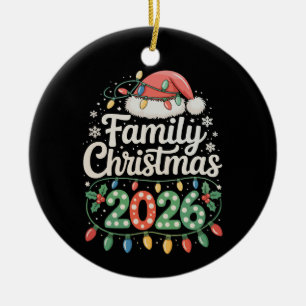 Familienweihnachten 2026 Passendes Feiertags-Weihn Keramik Ornament