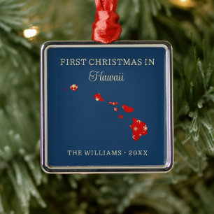 Familienweihnachten auf Hawaii, USA-Bundesstaat Ornament Aus Metall