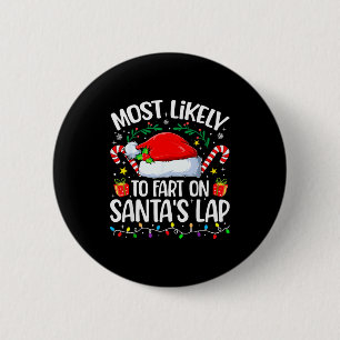 Familienweihnachten, das wahrscheinlich auf Santas Button
