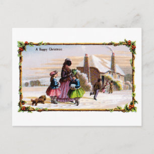Familienweihnachten Feiertagspostkarte
