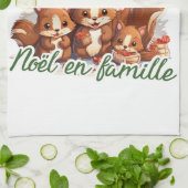 Familienweihnachten Geschirrtuch (Gefaltet)