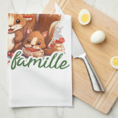 Familienweihnachten Geschirrtuch (Viertel Falte)