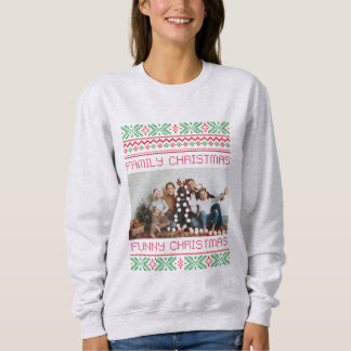 Familienweihnachten, süßes Familienfoto Sweatshirt