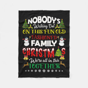 Familienweihnachten Wir Sind Alle Zusammen Fröhlic Fleecedecke