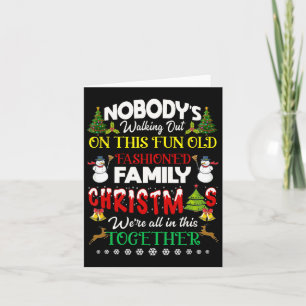 Familienweihnachten Wir Stehen Alle Zusammen Frohe Karte
