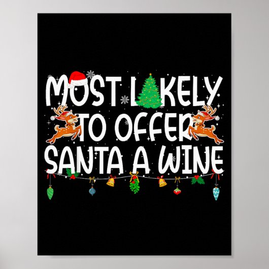 Familienweihnachten Xmas Wahrscheinlichste bietet Poster (Vorne)