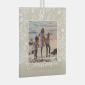 Familienweihnachtsfest Foto Elfenbeinküste Ornament Aus Glas (Vorderseite Rechts)