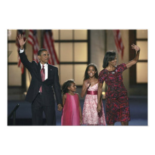 Familienwelle Barak Obama am gestern Abend von Fotodruck