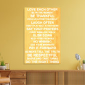 Familienwerte Leinwanddruck (Insitu (Wohnzimmer))