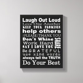 Familienwerte Wall Art Leinwanddruck