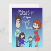 Familienwohnungskarte Feiertagskarte (Vorne/Hinten)