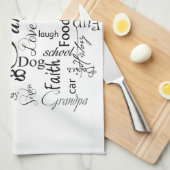 Familienwörter Handtuch (Viertel Falte)