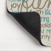 Familienwortwolke mit Rope Mousepad (Ecke)