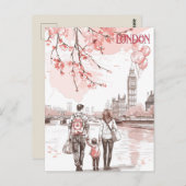 Familienzeit in London Postkarte (Vorne/Hinten)