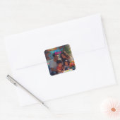 Familienzeit Quadratischer Aufkleber (Umschlag)