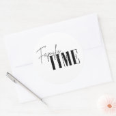 Familienzeit Runder Aufkleber (Umschlag)